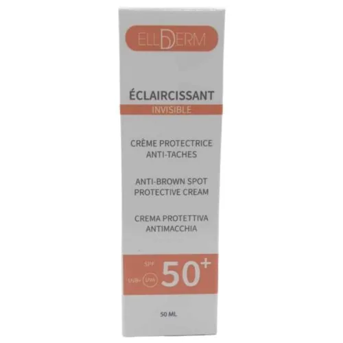 ELLDERM Eclaircissant Creme Protectrice Invisible Anti-Taches SPF50+ 50ml