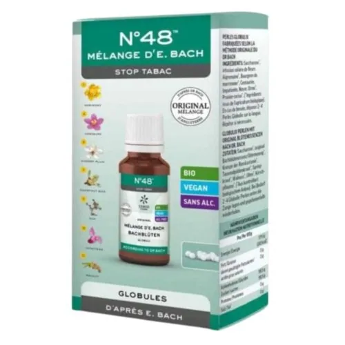LEMON PHARMA N°48 Melange D’e Bach Stop Tabac Globules Bio 20g