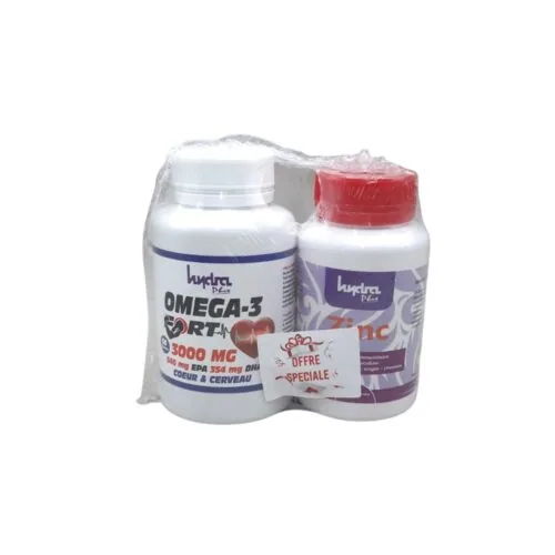 HYDRA PLUS Omega 3 Fort 60cps+Zinc 36cps Pack