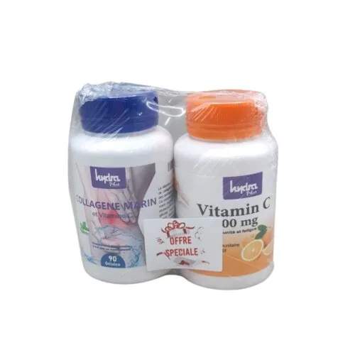 HYDRA PLUS Collagene Marin 90gelules+Vitamin C 36cps Pack