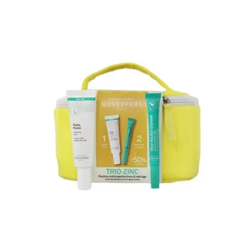 NOVEXPERT Fluide Purete Triozin 30ml+Stop Bouton Express 7ml Trousse
