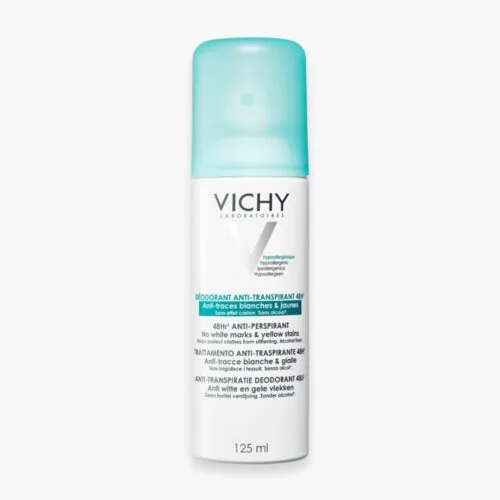VICHY Deodorant Aerosol Anti-Transpirant Anti-Traces Blanches et Jaunes 48h 125ml