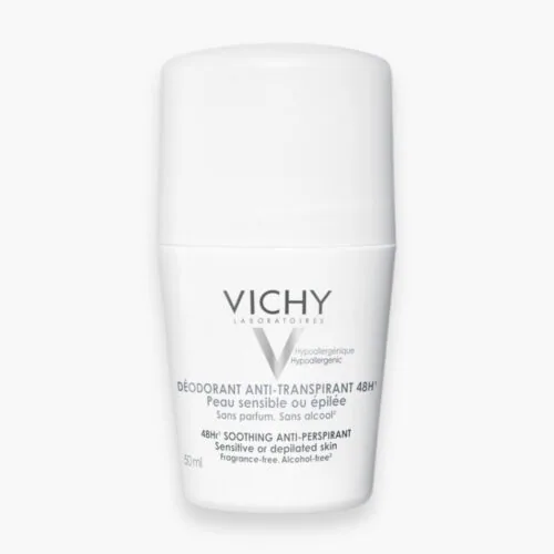 VICHY Deodorant Roll-On Anti-Transpirant Peau Sensible ou Epilee 48h 50ml