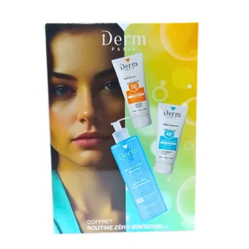 IDERM Coffret Routine Zero Irritation Gel Surgras+Cr Hydratant+Ecran