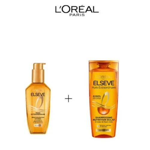 ELSEVE Huile Extraodinaire Chvx Tres Secs Shamp 200ml+Serum 100ml