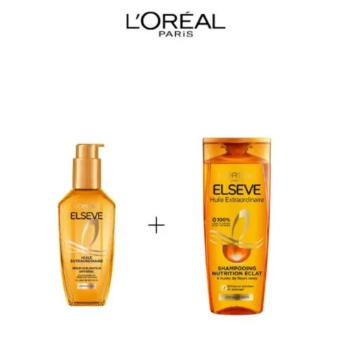 ELSEVE Huile Extraodinaire Chvx Norm. Secs Shamp 200ml+Serum 100ml