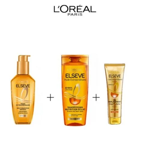 ELSEVE Routine Ex Oil Huile 100ml+Shamp 200ml+OR 125ml