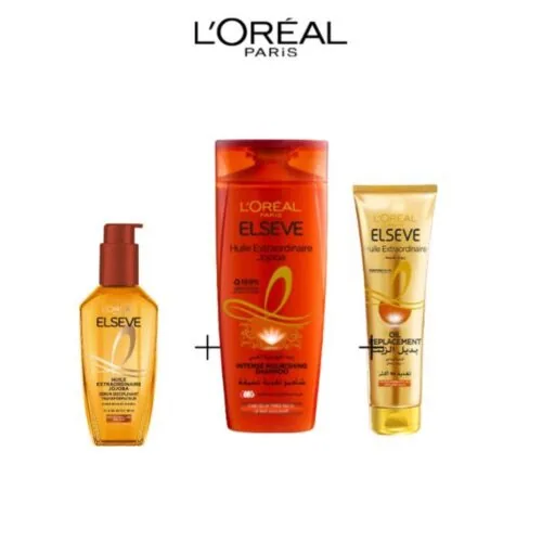 ELSEVE Routine Ex Oil Jojoba Huile 100ml+Shamp 200ml+OR 125ml