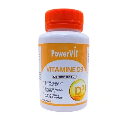 POWERVIT Vitamine D3 5000ui 60 Capsules