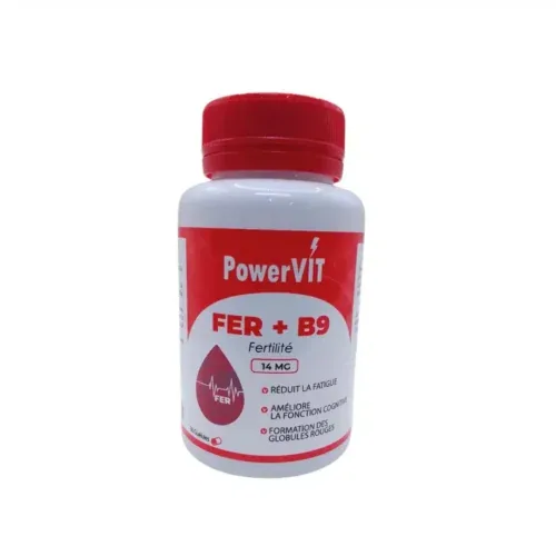 POWERVIT Fer + B9 14mg 30 Gelules