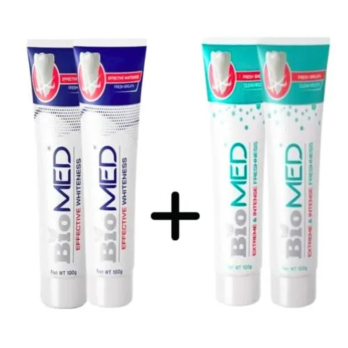 BIOMED Pack 4 Dentifrice (2 Dent Effective 100g+2 Dent Extreme 100g)