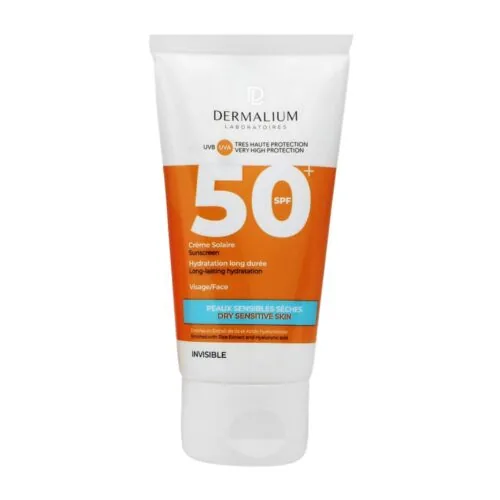 DERMALIUM Ecran Solaire Peaux Sensibles Seches SPF50+ 50ml