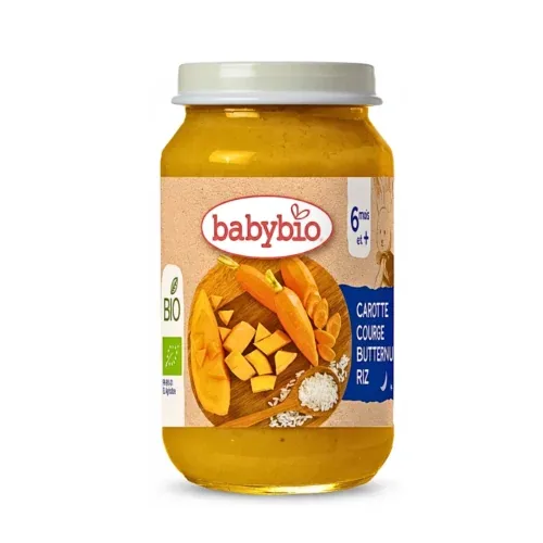 BABYBIO Petit Pot Carotte Courge Butternut Riz 200g