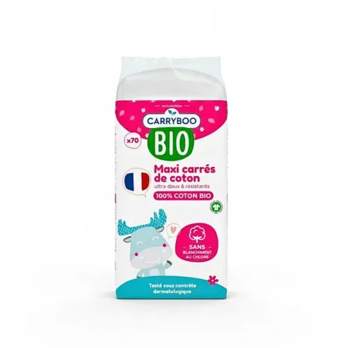 CARRYBOO Maxi Carres de Coton 70 Pieces