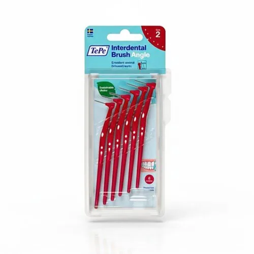 TEPE Interdental Brush Angle Rouge 0.5mm Taille 2 6u