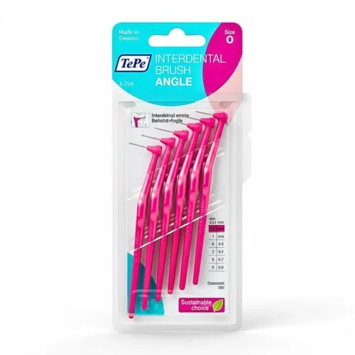 TEPE Interdental Brush Angle Rose 0.4mm Taille 0 6u