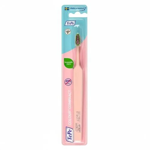 TEPE Tepe Brosse a Dents Colour Compact Rose Clair Extra Soft 1u