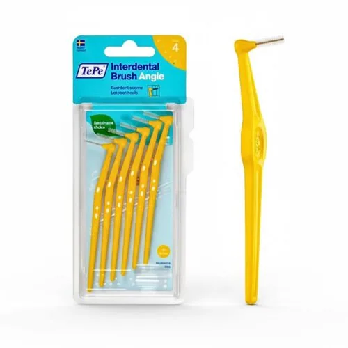 TEPE Interdental Brush Dents Angle Jaune 0.7mm Taille 4 6u