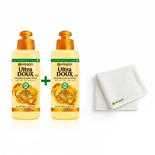GARNIER Ultra Doux Serum Hair Honey 2*115ml + Serviette Pack