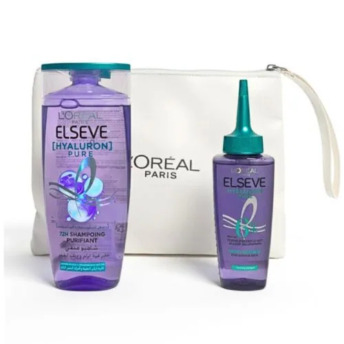 L’OREAL PARIS Offre Serum Ha+Shampoo Hyaluron 200ml+Trousse Blanche