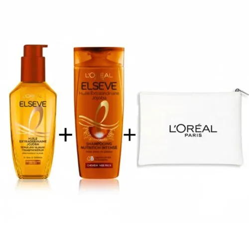 L’OREAL PARIS Offre Huile Ex Oil Jojoba+Shampoo 200ml+Trousse Blanche