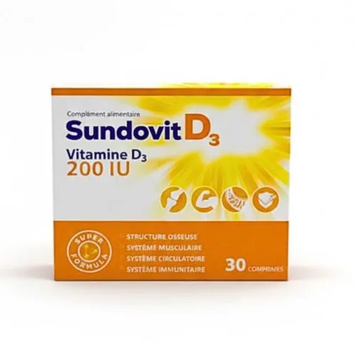 SUNDOVIT Vitamin D3 200iu 30 Comprimes