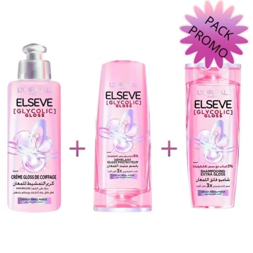ELSEVE Glycolic Gloss S.s Coffret Shamp+Demelant +Soin Lamination