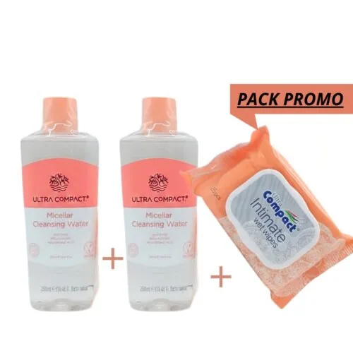 ULTRA COMPACT Pack Eau Micellair*2+Lingette