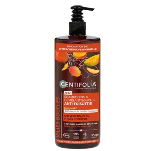 CENTIFOLIA Shampoing et Demelant Boucles Anti-Frisottis 500ml