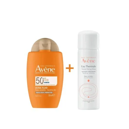 AVENE Ecran Ultra Fluide Perfecteur Spf50+ 50ml+Eau Thermal 50ml Pack