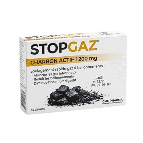 CMC PHARMA STOPGAZ Charbon Actif 1200mg 30 gelules
