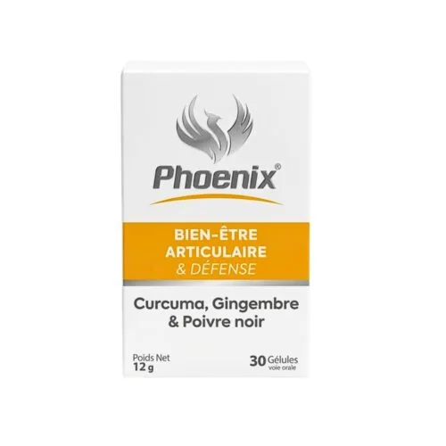 PHOENIX Curcuma Gingembre Poivre Noir 30gelules