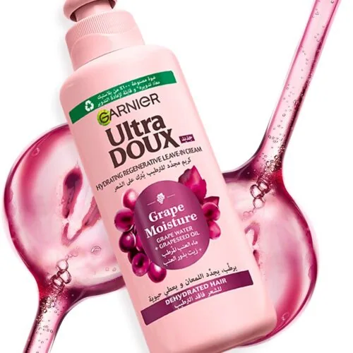 GARNIER Ultra Doux Grape Creme de Soin 2-En-1 Hydratation Souplesse Vignes Merveilleuses 200ml