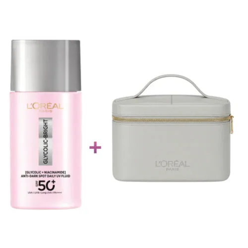 L’OREAL PARIS Glycolic-Bright UV Fluid Spf50 + Trousse