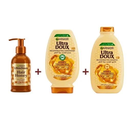GARNIER Ultra Doux Conditioner 200+Shampoing 200ml+Serum 115ml Coffret