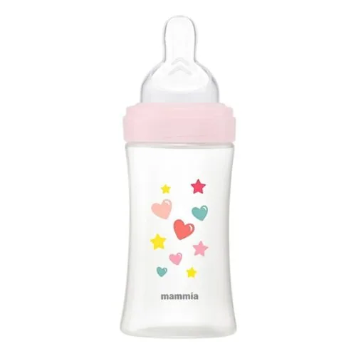 MAMMIA Biberon Physiologique avec Tetine Plate 240ml