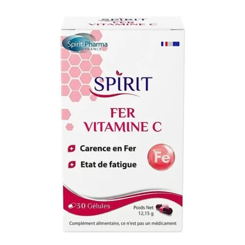 SPIRIT PHARMA Fer Vitamine C 60 Gelules