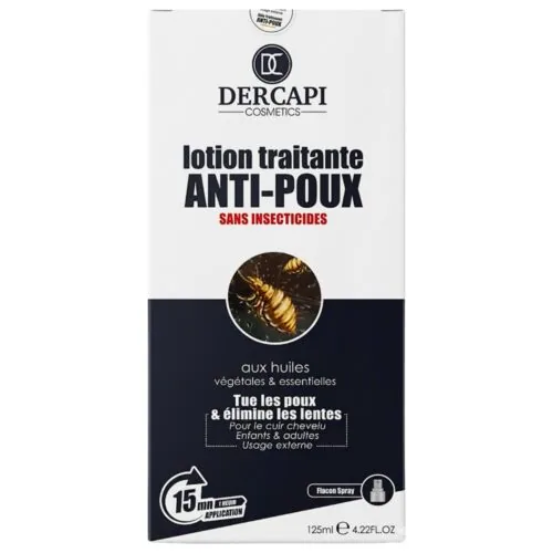 DERCAPI Lotion Spray Traitement Anti Poux 125ml