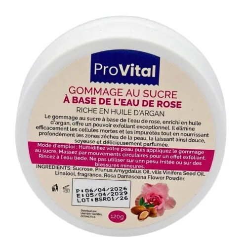 PRO VITAL Gommage au Sucre a Base de L’eau de Rose 120g