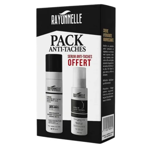 RAYONNELLE « creme Solaire 50ml+Serum Anti-Tache 30ml » Pack