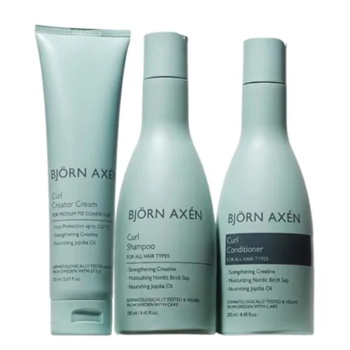 BJORN AXEN Curl Creator Shampoing+Conditioner 250ml+Cream 150ml Pack