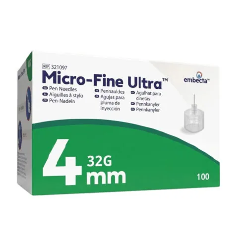 EMBECTA Micro-Fine Plus Aiguille Insuline 32g/4mm Bte 100pcs
