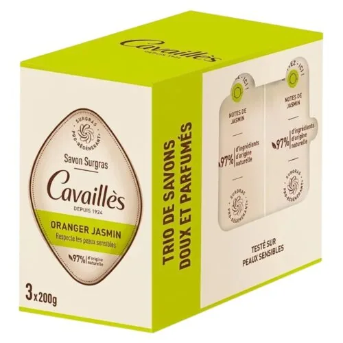 CAVAILLES Trio Savon Surgras Oranger Jasmin 3x200ml Pack