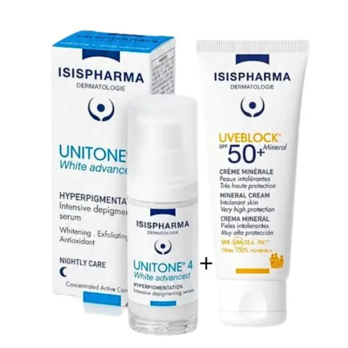 ISISPHARMA Unitone 4 White Advanced +Uveblock Mineral Teinte Spf50+ 40ml Pack