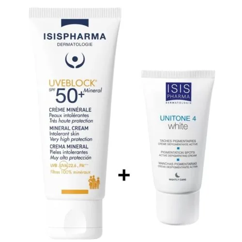 ISISPHARMA Unitone 4 White Creme+ Uveblock Mineral Teinte Spf50+ 40ml Pack