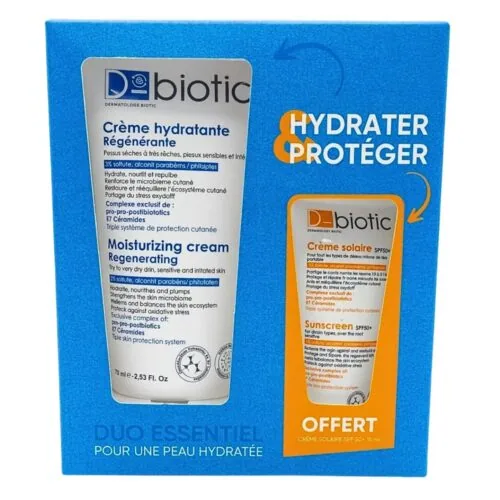 D-BIOTIC Creme Hydratante 75ml+Ecran Solaire Spf50+ 15ml Duo Pack