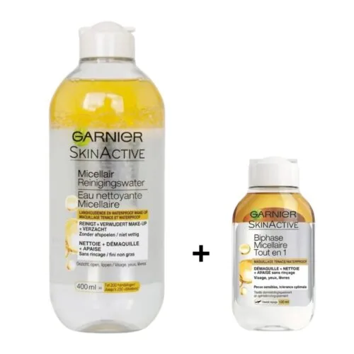 GARNIER Micellaire Peaux Sensible 400ml+Micellaire Biphase 100ml Duo Pack
