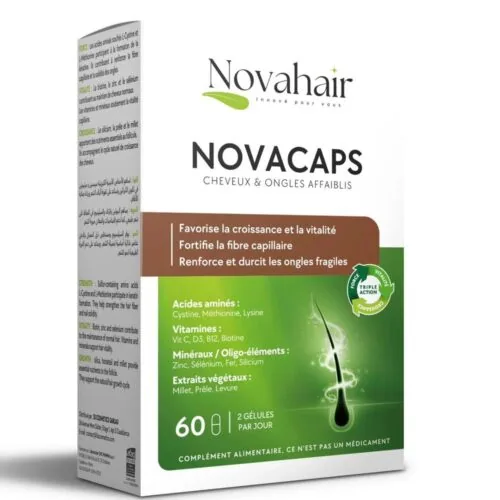 NOVAHAIR NOVACAPS Cheveux et Ongles Affaiblis 60 Gelules