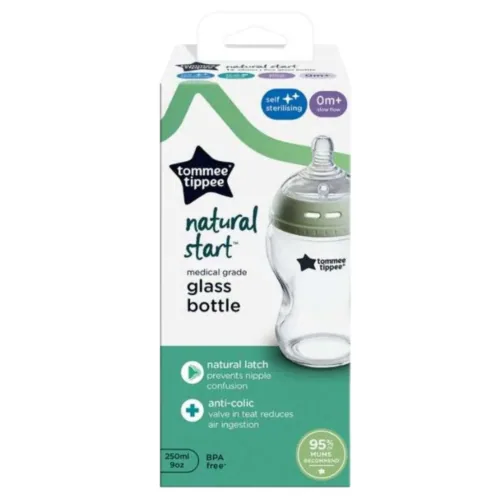 TOMMEE TIPPEE Biberon Verre Natural Start 250ml