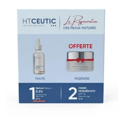 HT CEUTIC Retinol Serum 0.5% 50ML + Creme Regenerante SPF15 50ML Offerte